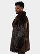 Man's Medium Tone Beaver Fur 3/4 Coat