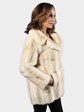 Women's Natural Cross Female Mink Fur Jacket