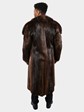 Man's Full Length Brown Beaver Fur Coat