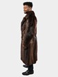 Man's Full Length Brown Beaver Fur Coat