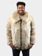 Man's Natural Coyote Fur Jacket