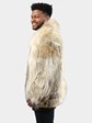 Man's Natural Coyote Fur Jacket