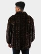 Man's Dark Mahogany Mink Fur Sculptured Jacket