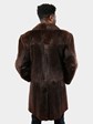 Man's Brown Semi-Sheared Nutria Fur Coat