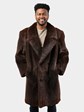 Man's Brown Semi-Sheared Nutria Fur Coat