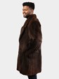 Man's Brown Semi-Sheared Nutria Fur Coat