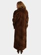 Woman's Sugar Brown Sheared Mink Fur Coat