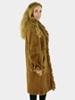 Woman's New Whiskey Sheared Rabbit 3/4 Fur Coat