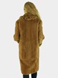 Woman's New Whiskey Sheared Rabbit 3/4 Fur Coat