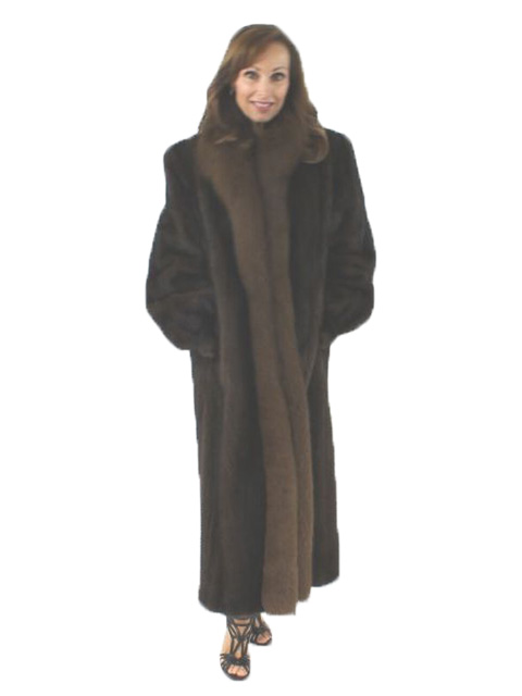 full length mahogany mink coat