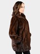 Woman's Natural Mahogany Female Mink Fur Jacket