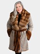 Woman's Demi Buff Mink Fur Stroller 