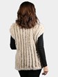 Woman's Tourmaline Knit Mink Fur Vest