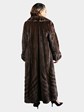 Woman's Extra Long Natural Blue Iris Female Mink Fur Directional Coat