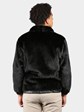 Men's Ranch Mink Fur Cord Cut Jacket Reversing to Leather