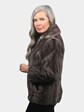 Woman's Natural Blue Iris Female Mink Fur Jacket