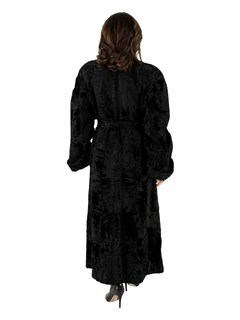 Swakara Russian Lamb Fur Coat - Women's Medium - Black | Estate Furs