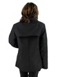 Italian Designer Di Bello Woman's Black Microfiber Jacket