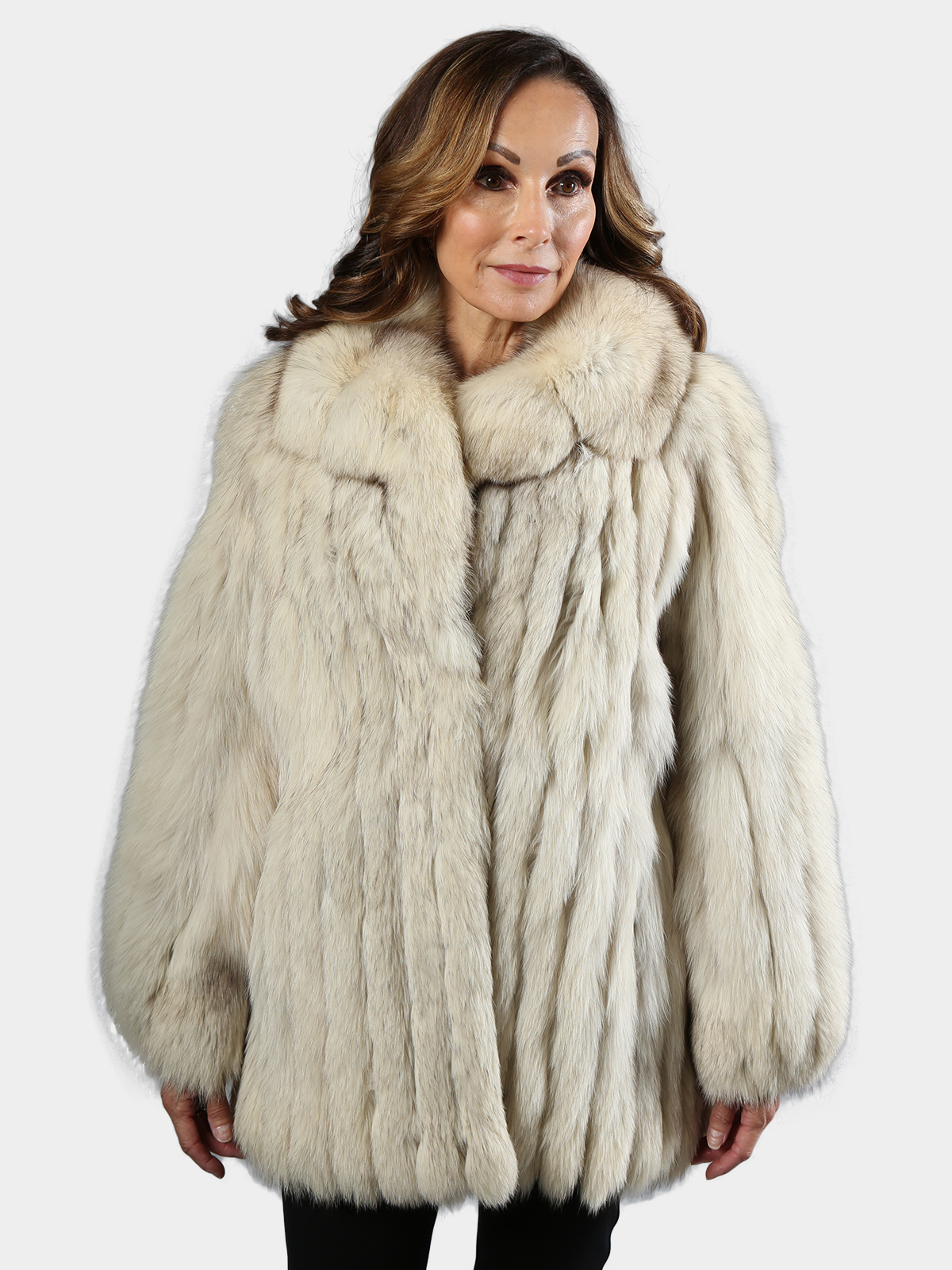 Woman's Blue Fox Fur Jacket