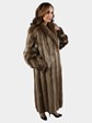 Woman's Blonde Long Hair Beaver Fur Coat