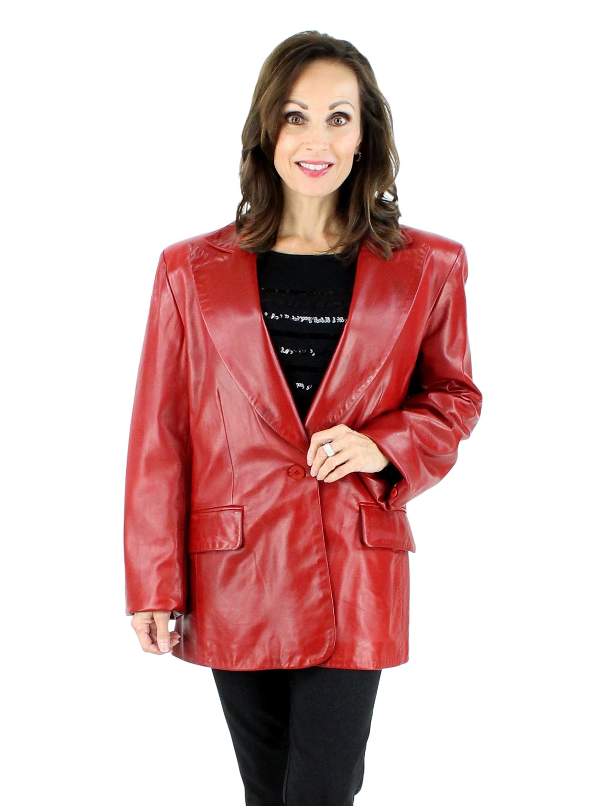 Ultra Soft Lambskin Red Blazer