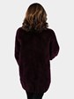 Woman's Purple Sheared Beaver Sections Fur Jacket