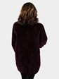 Woman's Purple Sheared Beaver Sections Fur Jacket