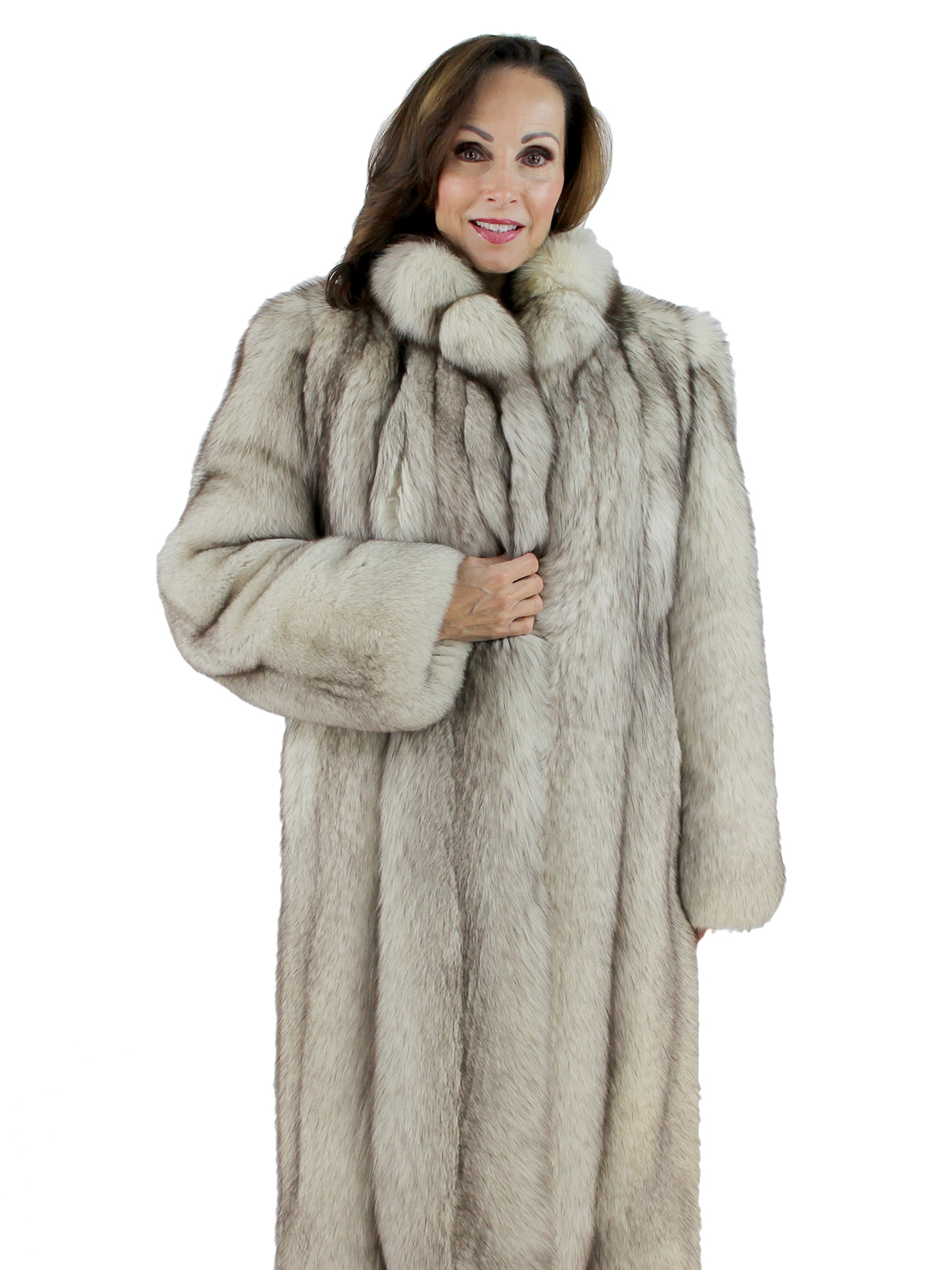 Woman's Blue Fox Fur Coat