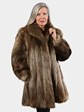 Woman's Blonde Beaver Fur Stroller