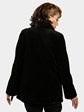 Woman's Deep Brown Sheared Mink Fur Jacket (Reversible)