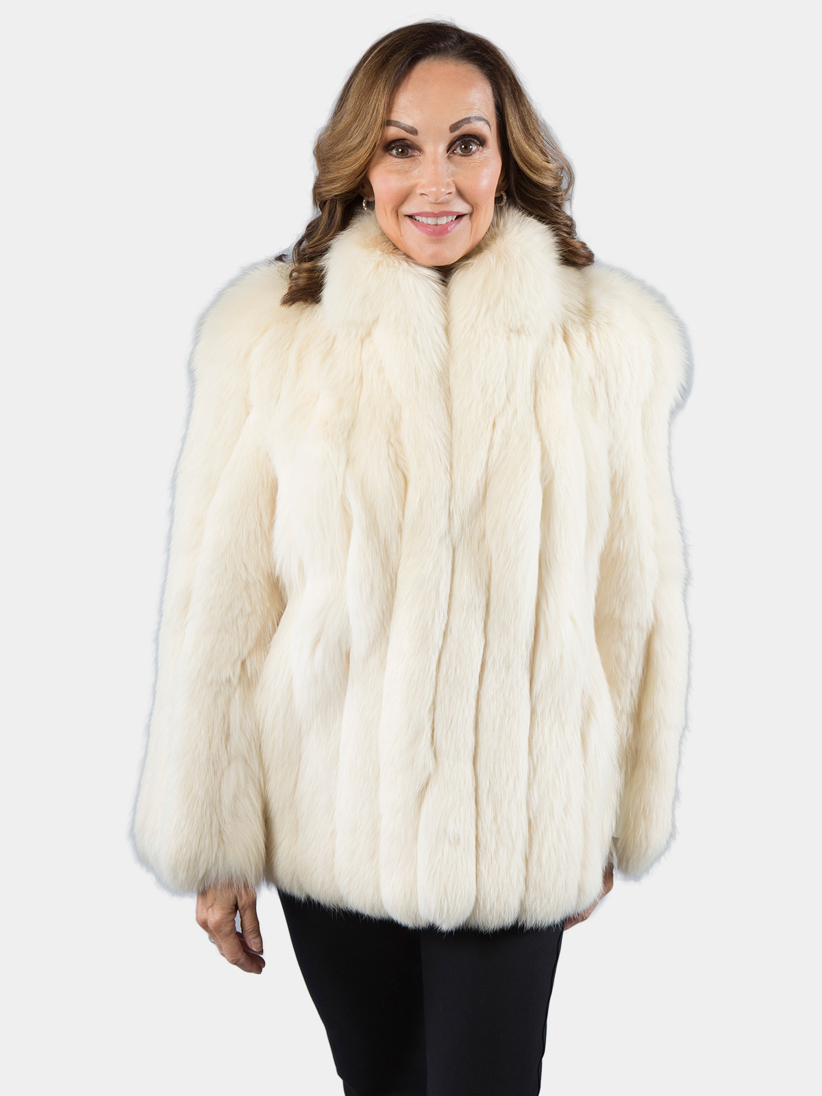 Woman's Shadow Fox Fur Jacket