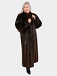 Woman's Bill Blass Medium Tone Long Hair Beaver Fur Coat