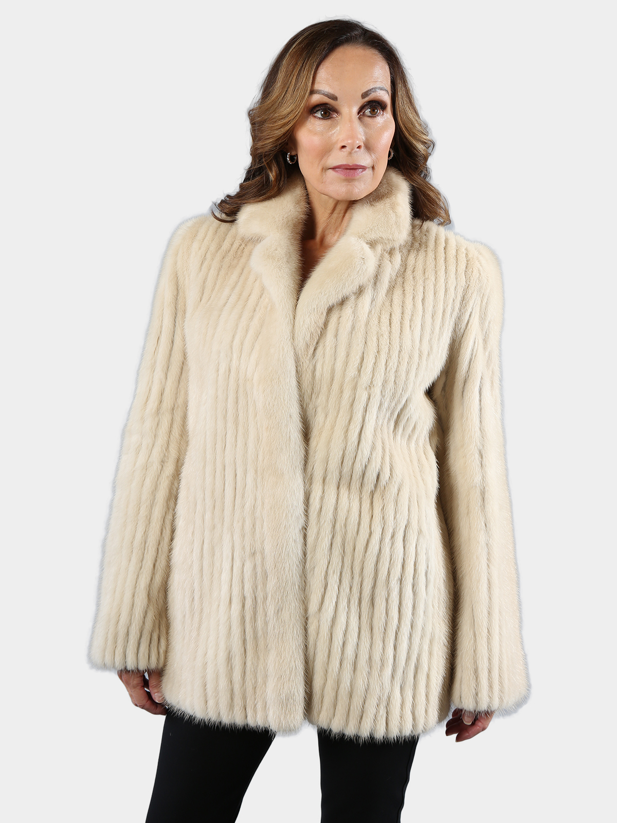 Woman's Tourmaline Cord Cut Mink Fur Jacket