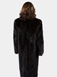 Woman's Ranch Mink Chevron Sectioned Style Mink Fur Coat