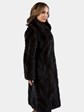 Woman's Ranch Mink Chevron Sectioned Style Mink Fur Coat