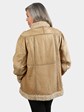 Woman's Tan Persian Lamb Fur Jacket Reversible to Leather