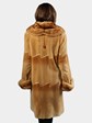 Woman's Whiskey Sheared Mink 7/8 Fur Coat