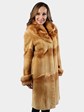 Woman's Whiskey Sheared Mink 7/8 Fur Coat