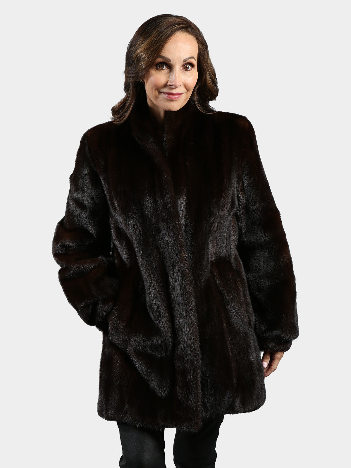 Woman's Deep Mahogany Mink Fur Stroller