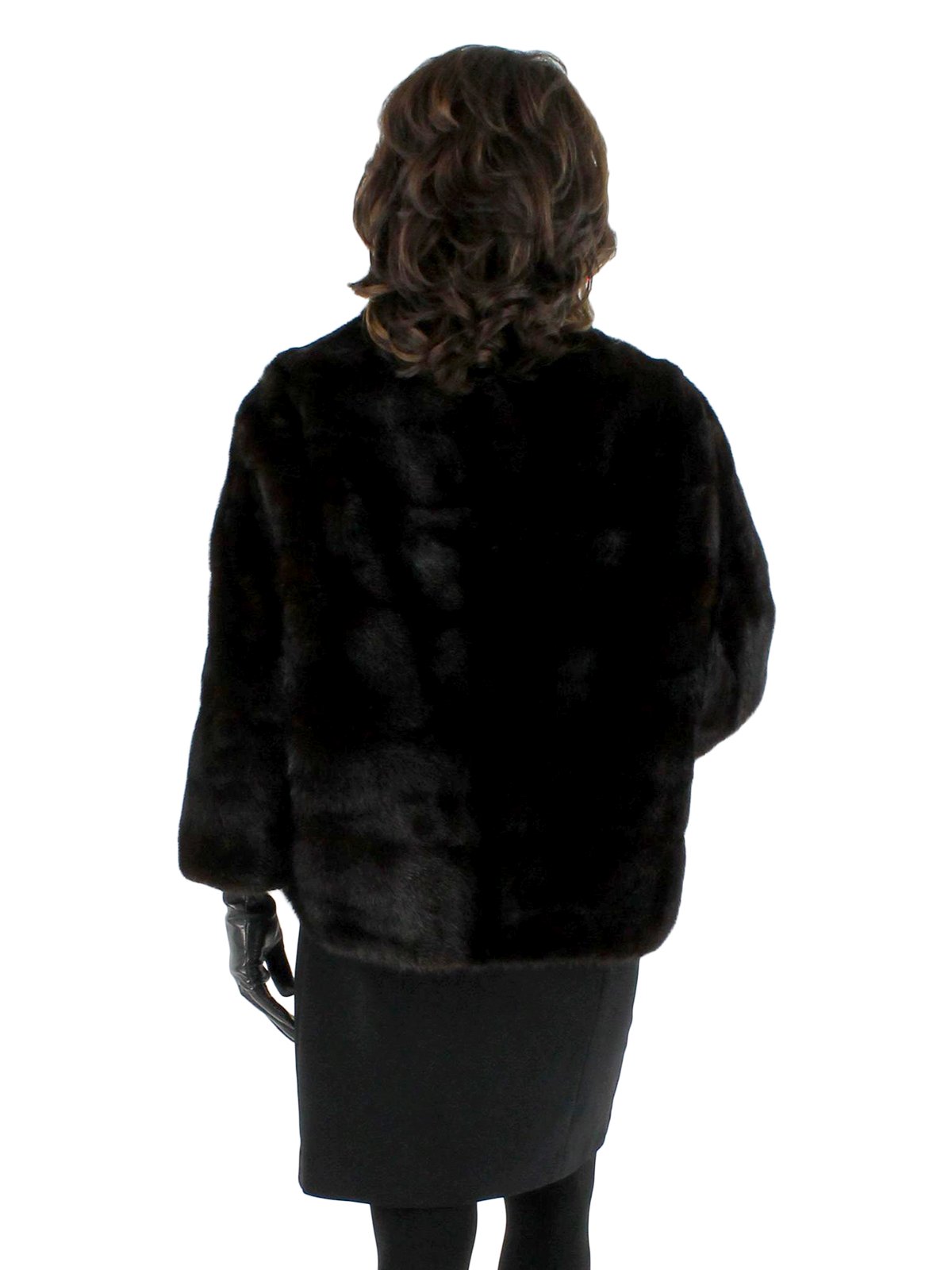 Vintage Mink Fur Jacket - Women's Large - Dark Mahogany | Estate Furs