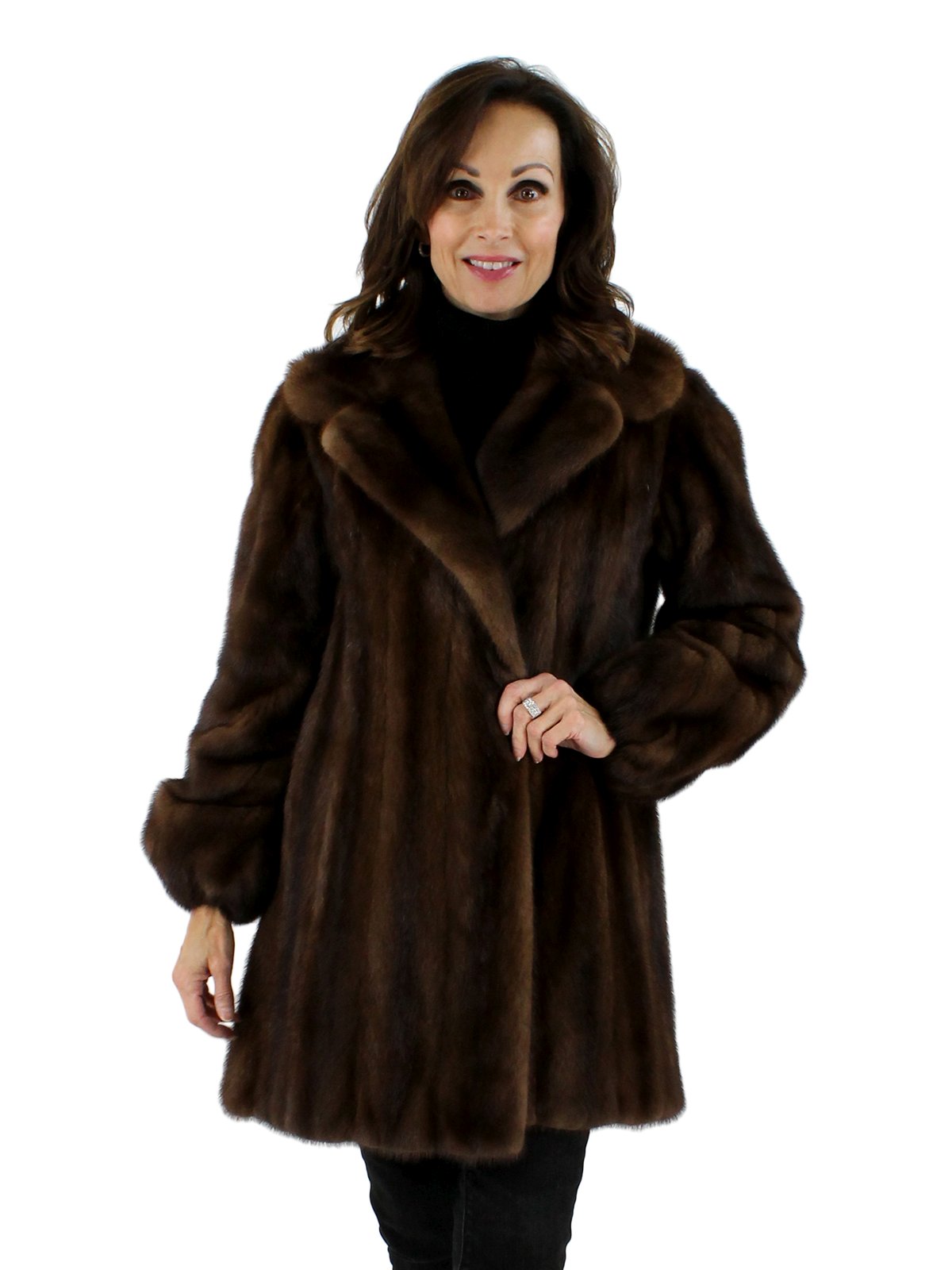 Female Mink Fur Stroller - Women's Small - Mahogany | Estate Furs