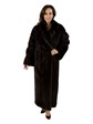 Woman's Mahogany Female Mink Fur Coat