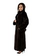 Woman's Mahogany Female Mink Fur Coat