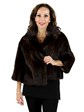 Mahogany Female Mink Fur Evening Jacket