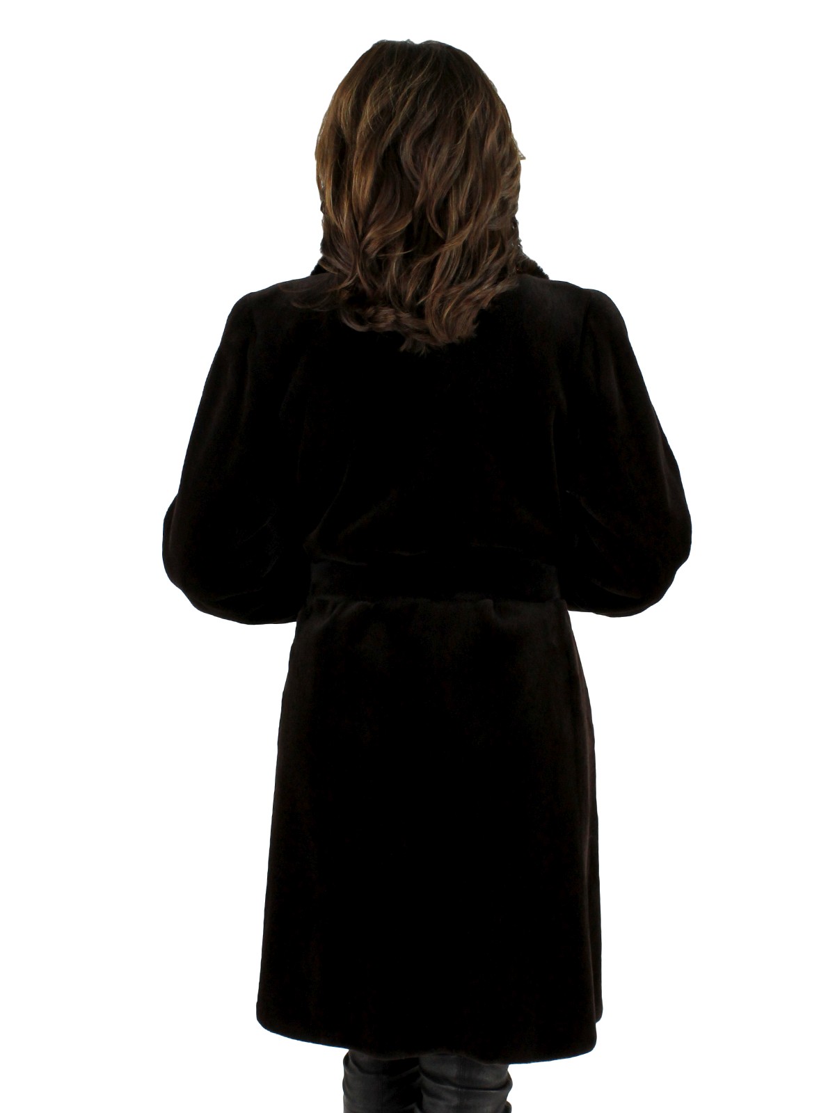 Sheared Mink Fur Stroller - Women's Medium - Dark Brown | Estate Furs