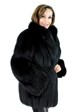 Woman's Black Fox Fur Jacket