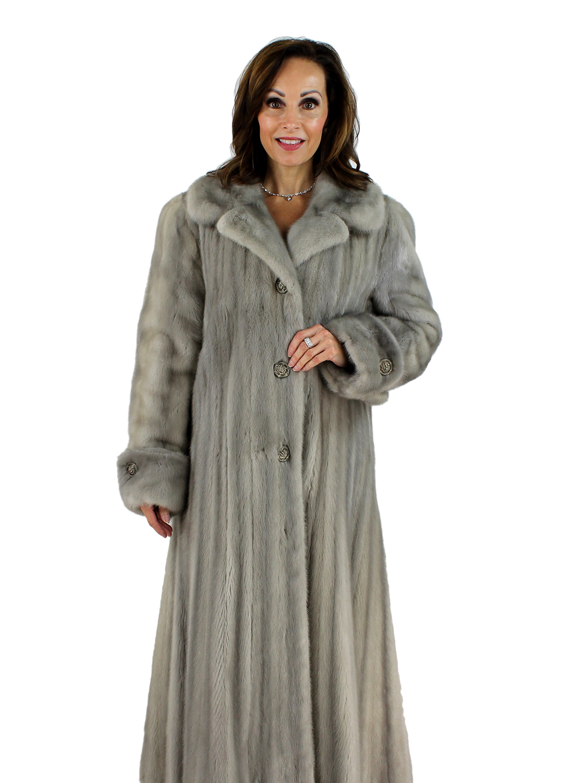 Scaasi Cerulean Female Mink Fur Coat - Women's Small ...