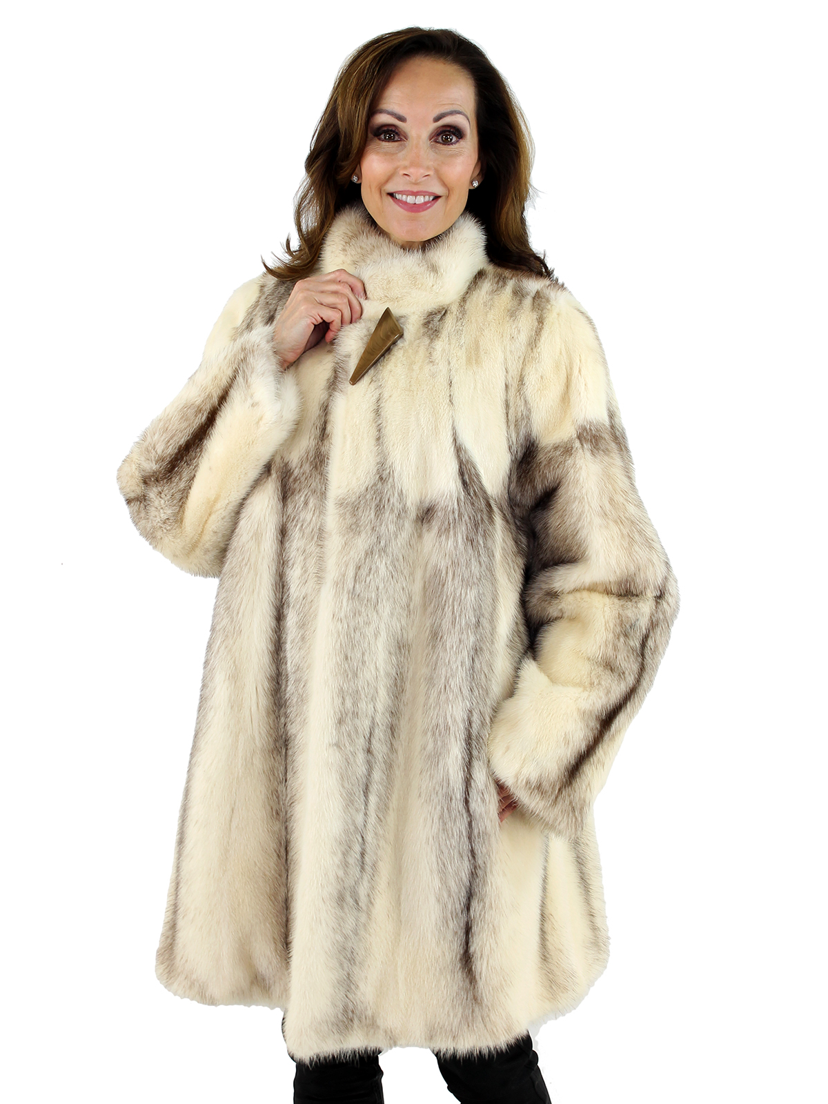 Woman's Cross Mink Fur Stroller