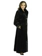 Woman's Dark Brown Sheared Mink Fur Coat Reversible to Rain Fabric