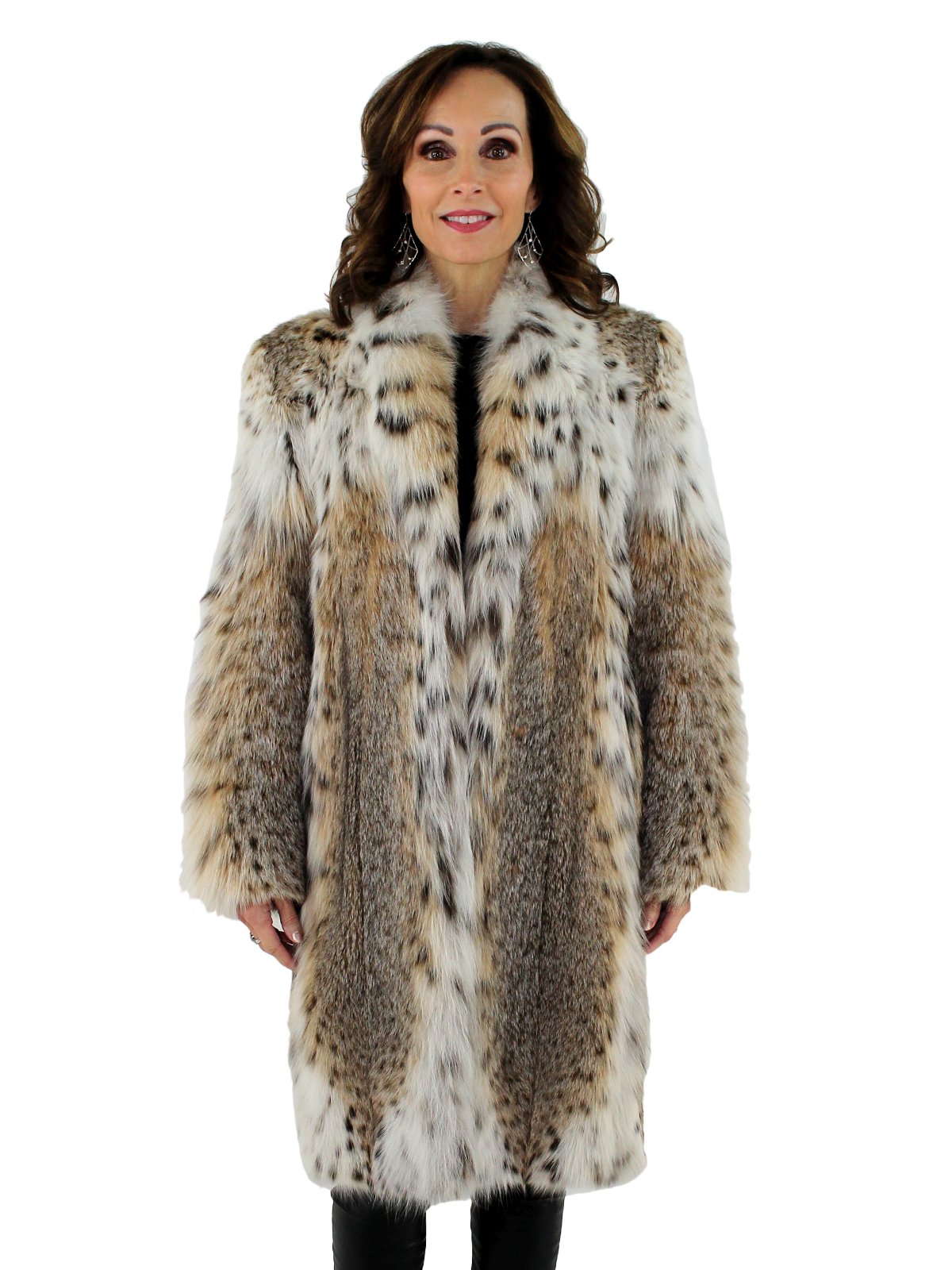 Natural Cat Lynx Fur Stroller - Women's Fur Stroller - Medium | Estate Furs